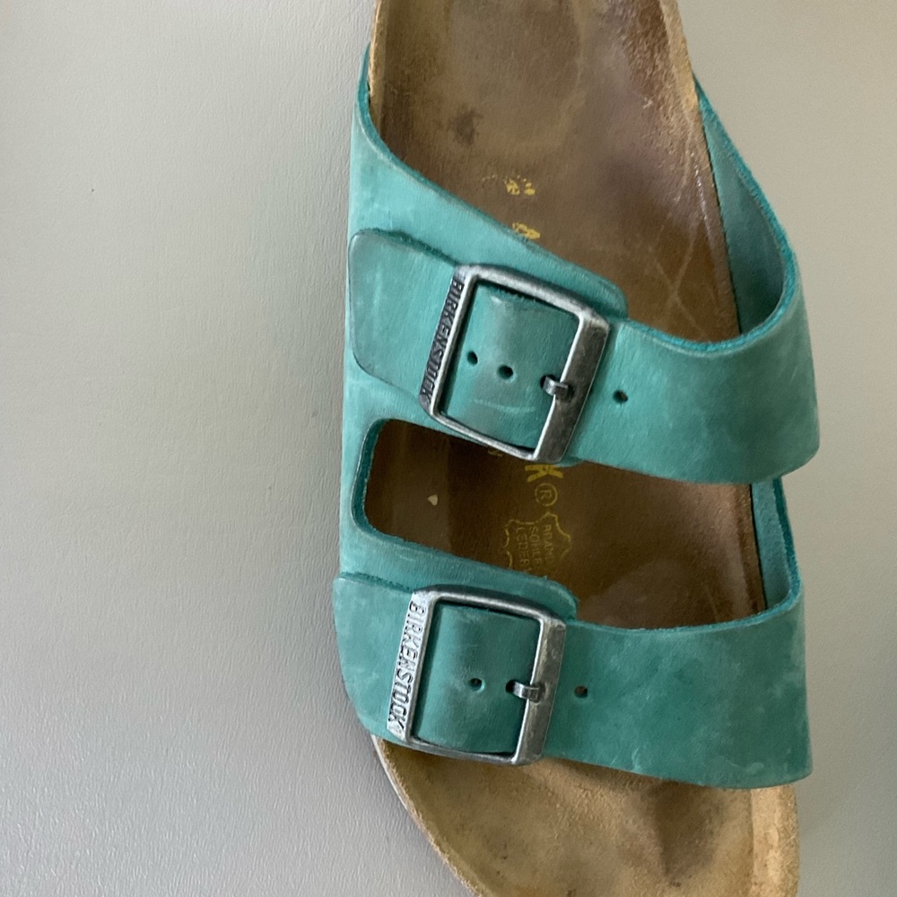 Birkenstock Arizona Teal Sandals - Picture 8 of 11